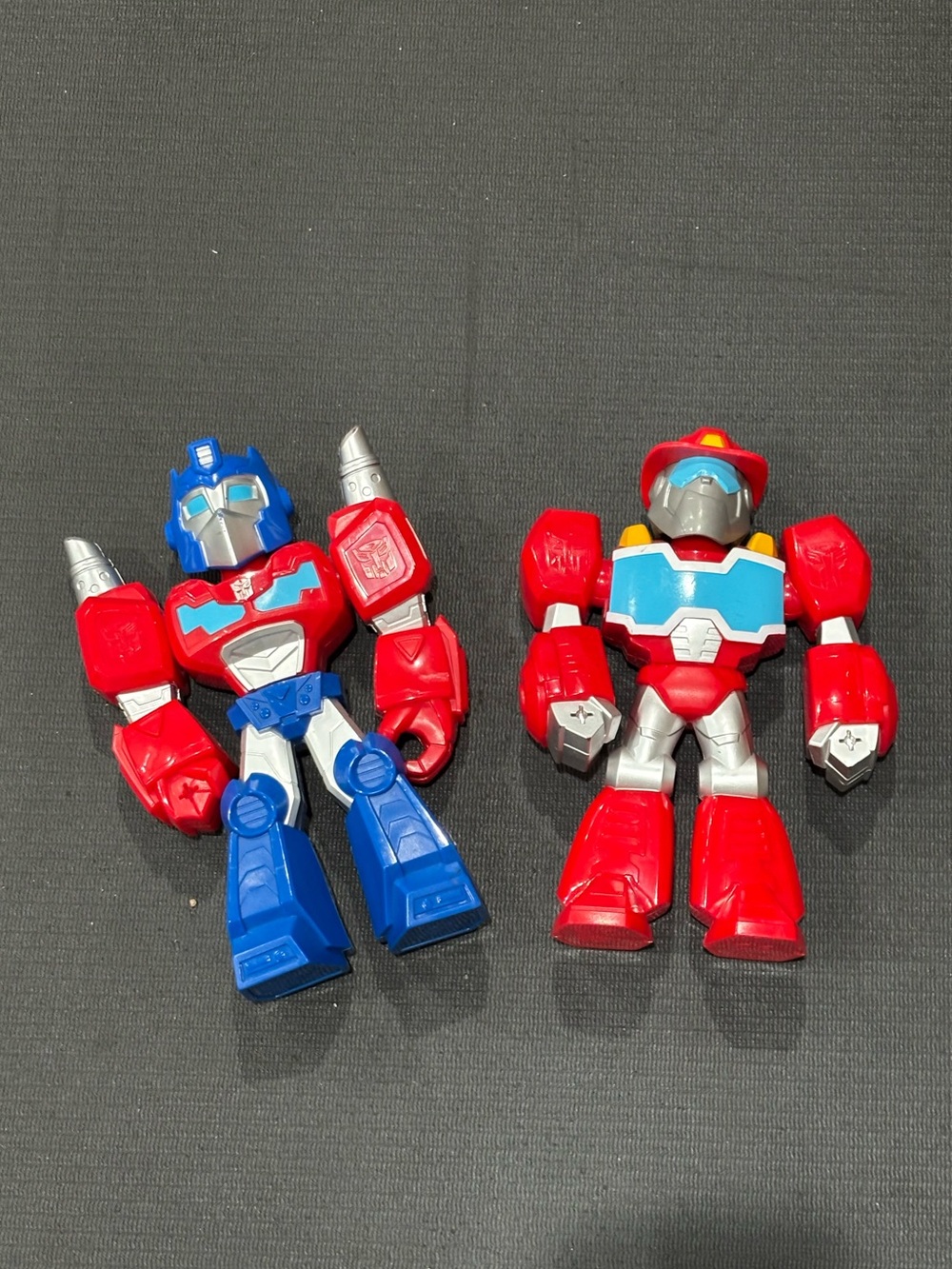 Transformers Rescue Bots Academy figures by Hasbro - Optimus and Heatwave - ~10”